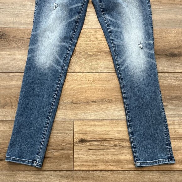 American Eagle AE Athletic Skinny Denim Jeans SZ 29x30 Blue Stretch Distressed - Picture 3 of 12